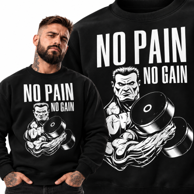 BLUZA  NA SIŁOWNIĘ  NO PAIN NO GAIN 5